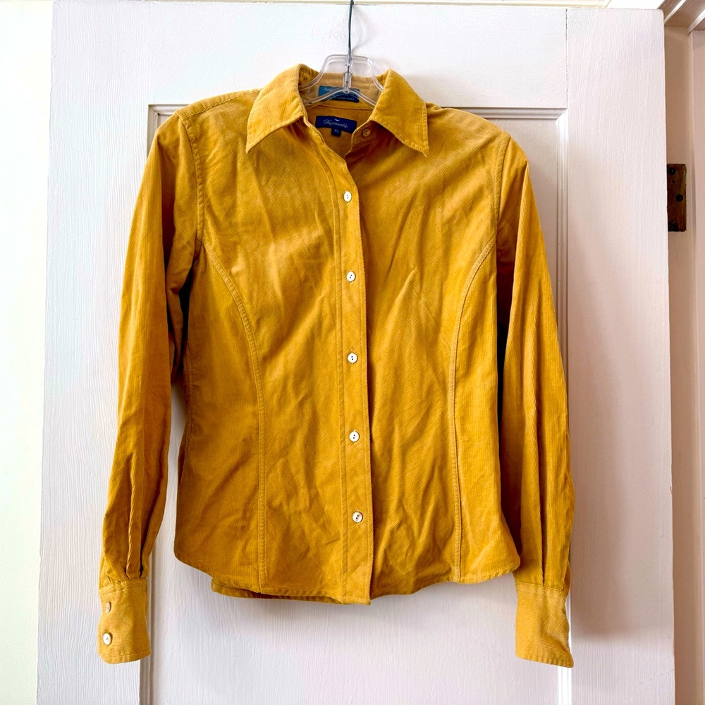 Faconnable | Yellow Corduroy Shirt